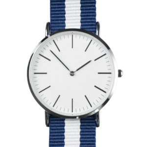 Blue & White Strap Watch